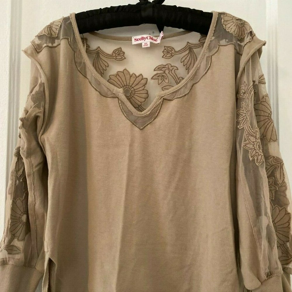 See by Chloe Beige Top Size 8